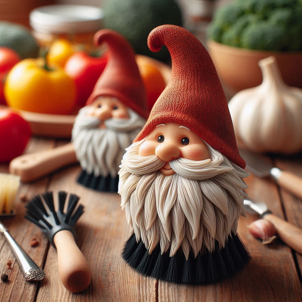 gnome vegetable brush